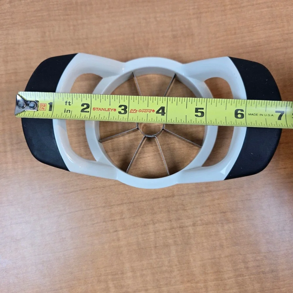 Norpro Apple Slicer Corer 8-Blade with Soft Grip Handles – White & Black